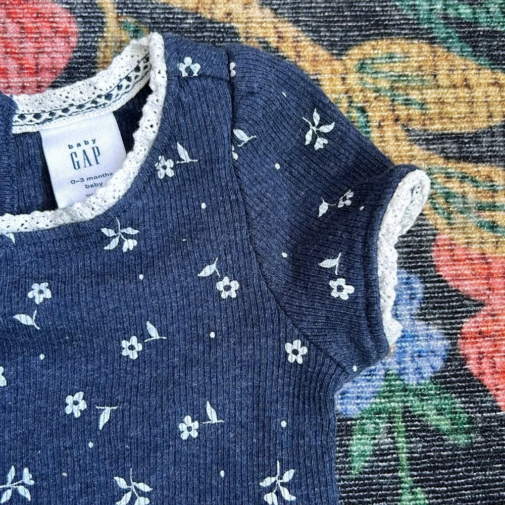 Gap Lace Trim Onesie Bundle, Size 0-3 Months